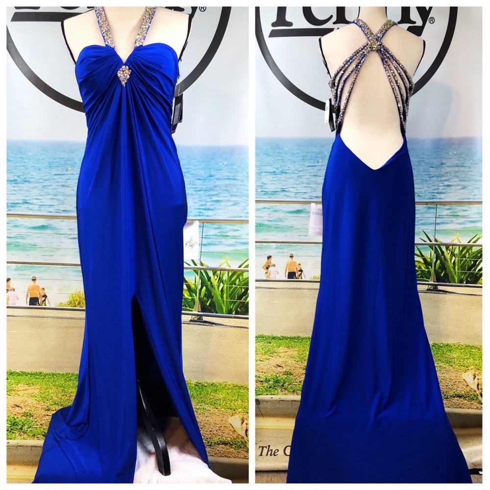 NWT LORD & TAYLOR Plunging Back Gown - Picture 1 of 16